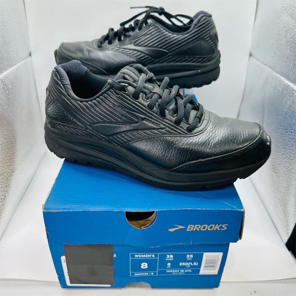 Brooks Addiction Walker 2 Women's Walking Shoes Black Size 8 Medium B